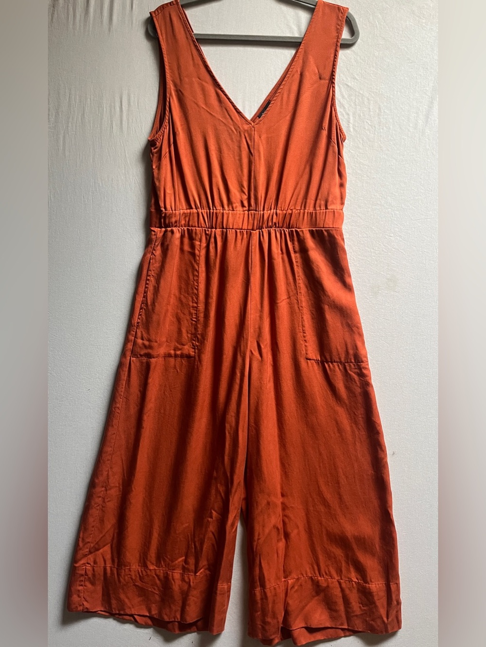 Icone Simons Sleeveless V Neck Front Pocket Casual Jumpsuit L